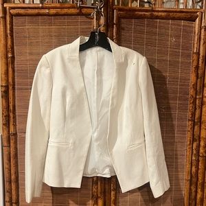 Saks fifth avenue textured white blazer